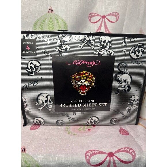 Ed Hardy King Sheet Set, 6 pieces - Picture 1 of 5